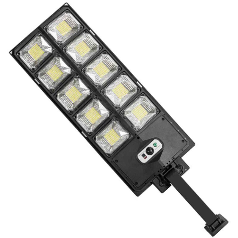 Lampadaire solaire halogène avec détecteur de mouvement et crépusculaire, 1000 W