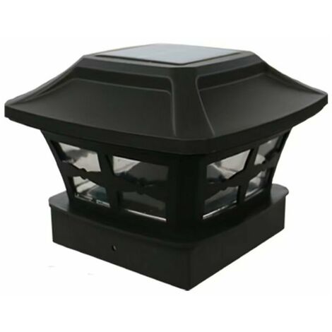 Lampadaire Solaire Lampe Solaire Exterieur 2 Modes Éclairage LED lumière Étanche Décorations pour Poteaux En Bois Jardin Clôture Patio (1 PACK)