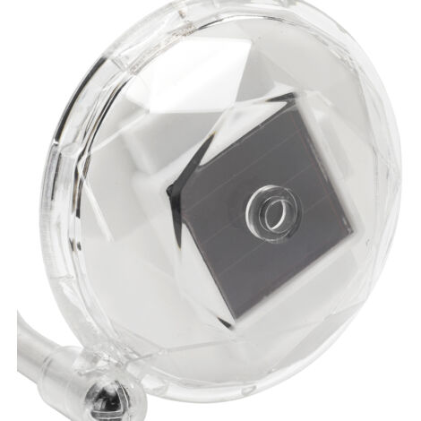 Lampadaire Solaire LED Diamants Étanche IP65, 4 Lampes pour Jardin Cour Allée - Stainless Steel & Plastic, 8.5x30cm