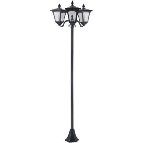 Lampadaire solaire LED extérieur Outsunny 3 abat-jours H.182,5 cm IP44