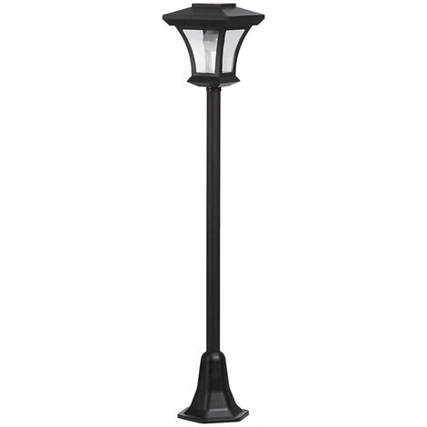 Lampadaire solaire vintage THEODOR Noir Plastique H120cm - Noir