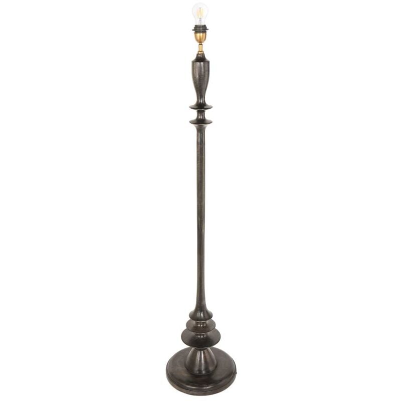 Lampadaire Bois - noir - metal - 29 cm - E27 (grande raccord) - 3679ZW - Noir - Steinhauer