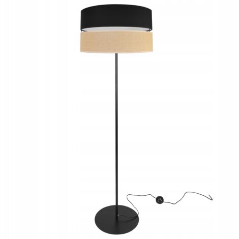 LAMPADAIRE SUR PIED ABAT-JOUR MÉTAL 40CM NOIR