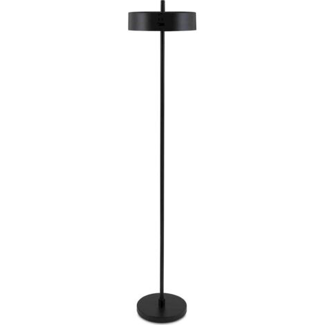 Lampadaire sur pied en métal noir style contemporain - noir mat élégant