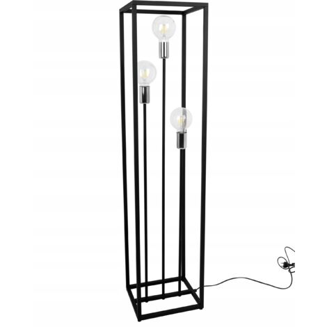 LAMPADAIRE SUR PIED MÉTAL NOIR 130 CM