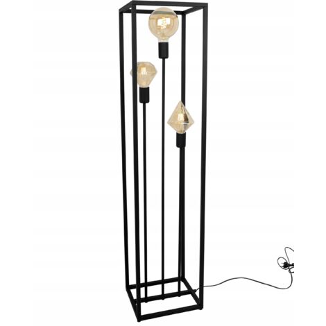 LAMPADAIRE SUR PIED MODERNE MÉTAL NOIR