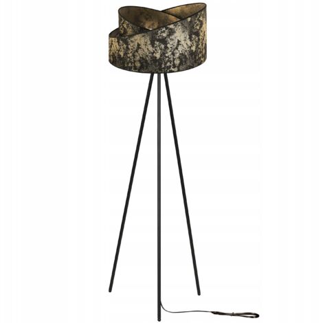 LAMPADAIRE SUR PIED TRÉPIED ABAT-JOUR EN MÉTAL MOTIF