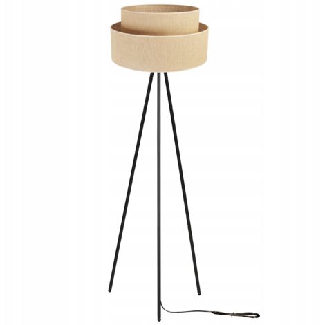 LAMPADAIRE SUR PIED TRÉPIED ABAT-JOUR MÉTAL 45CM