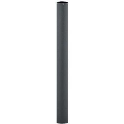 Lampadaire syste'me sphe're   60 mm en re'sine antichoc noire cm 200 h pour sphe'res de jardin exte'rieur