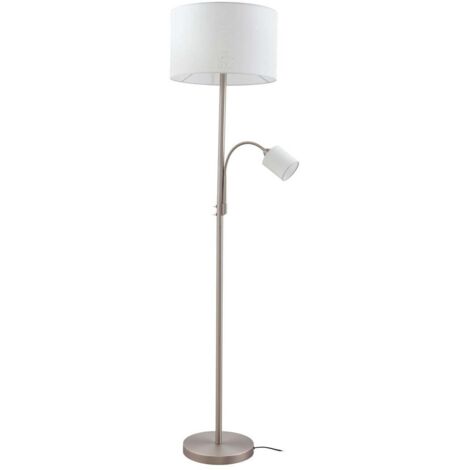 Lampadaire Tissu 'Jaileen' en métal pour salon & salle à manger