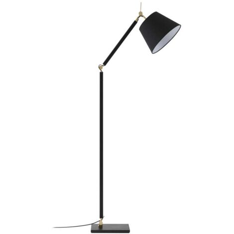 Lampadaire Tissu 'Marvaine' en métal pour salon & salle à manger