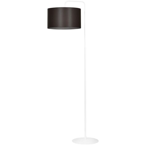 Lampadaire TRAPO blanc/wengé E27 150 cm 1 lumière Emibig