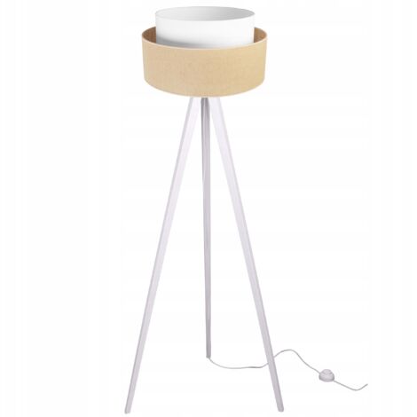 LAMPADAIRE TRÉPIED ABAT-JOUR BOIS 45CM CAKE