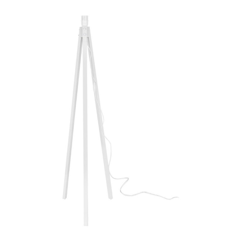 Lampadaire trépied en bois 125H cm blanc - Rodi ASZ1239
