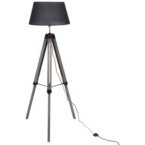 abat-jour NOIR Lampe sur tr/épied Esprit industriel pied en bois