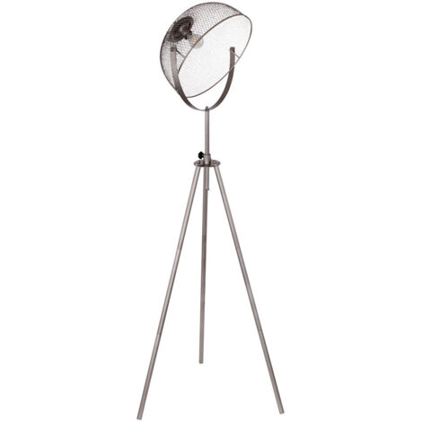 Lampadaire trépied style cinéma en métal design vintage MONIG