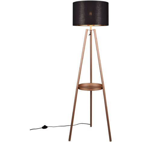 Lampadaire trois pieds design avec abat-jour tissu