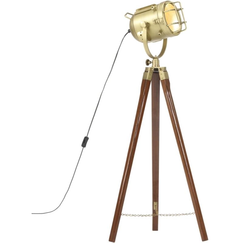 Lampadaire à trépied Lampe sur Pied Lampadaire salon Bois de manguier massif 97 cm 75863