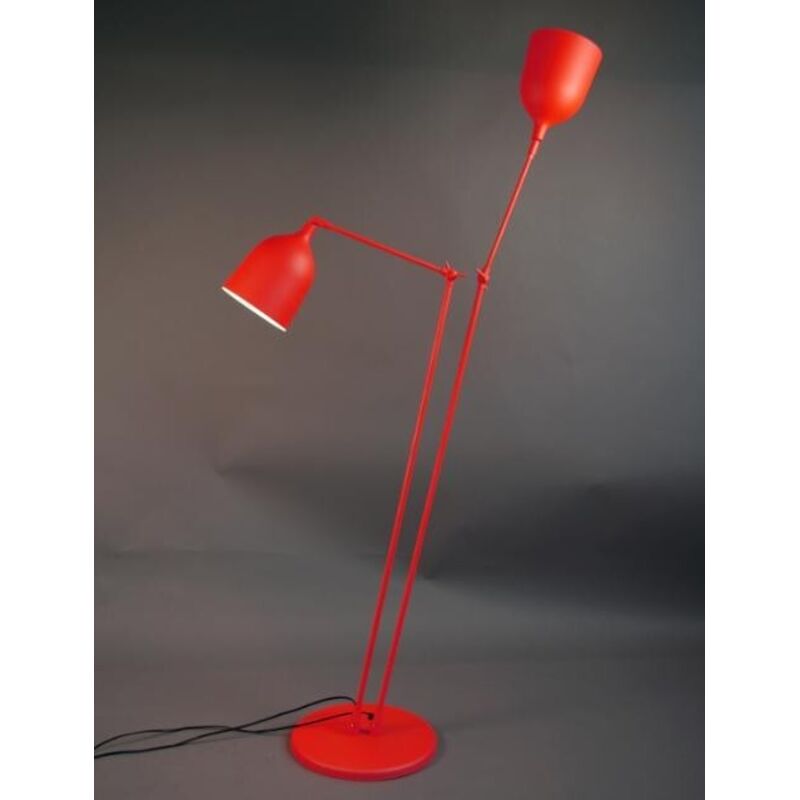 Lampadaire design, Lampadaire Twin ls design Rouge en Metal Aluminor