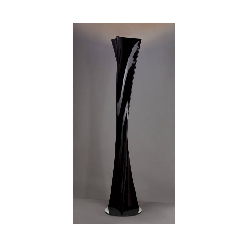 Diyas - Lampadaire Twist LED 18W 3000K, noir brillant/chrome poli - Noir
