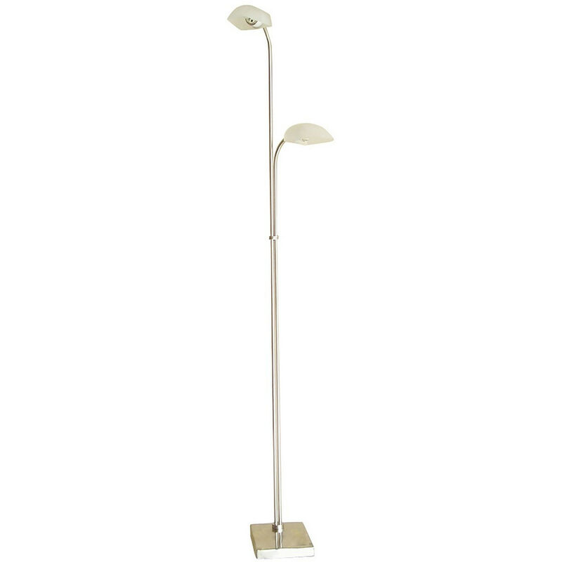 Inspired Udine Lampadaire variateur en ligne 2 lumières G9 chrome satiné, non compatible led/cfl
