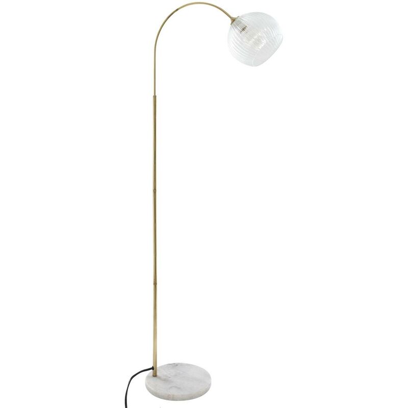 Lampadaire arc Laye marbre doré H150cm Atmosphera créateur d'intérieur