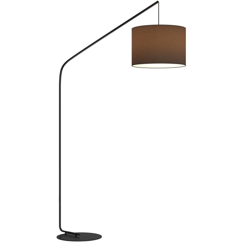 Lampadaire 'Viskan' en textile pour salon & salle à manger - noir