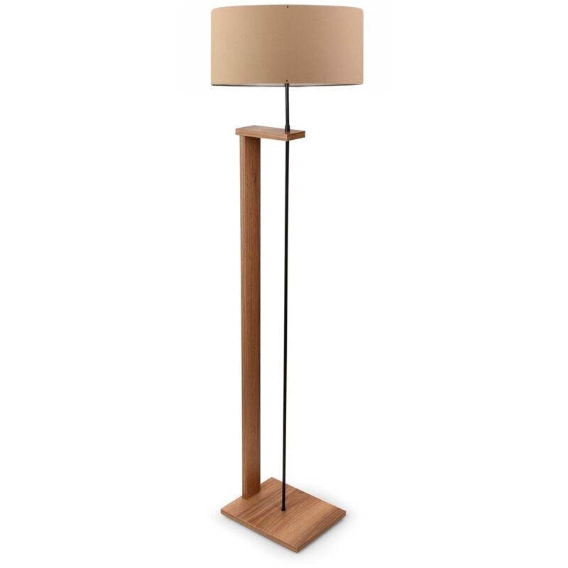 Lampadaire 150 cm. marron clair, type e27 max 60 w, collection Victoria,, douille E27 Max 60 w - 'victoria' - Brun clair - Wellhome
