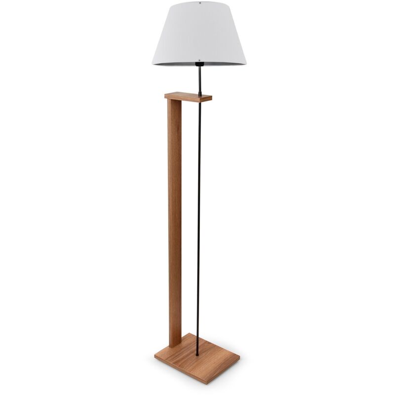 Lampadaire 150 cm abat-jour conique crème, type E27 max 60 w, collection Victoria, douille E27 Max 60 w - Crème - Wellhome