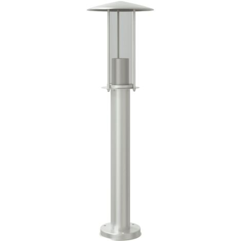 Lampadaire，Lampe sur pied d'extérieur argenté 60 cm acier inoxydable CFW236724