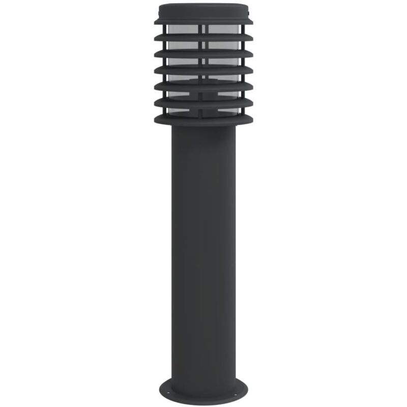 Lampadaire d'extérieur noir 60 cm acier inoxydable Vidaxl
