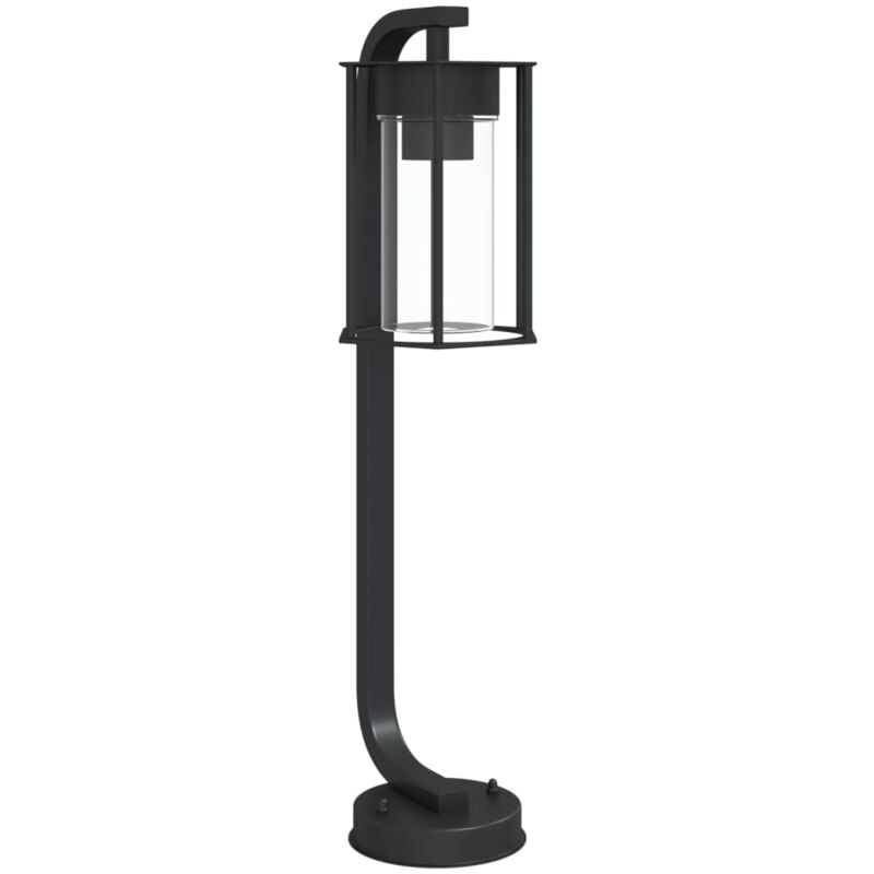 Lampadaire d'extérieur noir 60 cm acier inoxydable Vidaxl