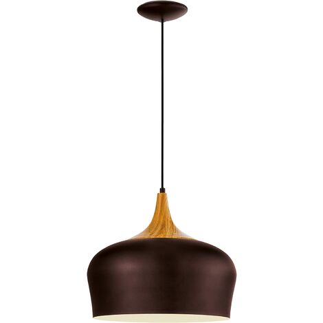 Lampadari a Sospensione Moderno In Legno Luce Pendente Base E27 Per soggiorno camera da letto sala da pranzo ufficio Bar Café Marrone