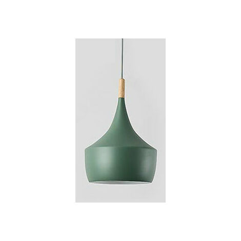 Lampadari a Sospensione Moderno In Legno Luce Pendente Base E27 Per soggiorno camera da letto sala da pranzo ufficio Bar Café Verde
