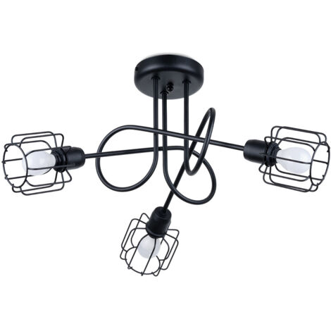 Lampadari Beluci nero 48x28.5x48cm Sollux