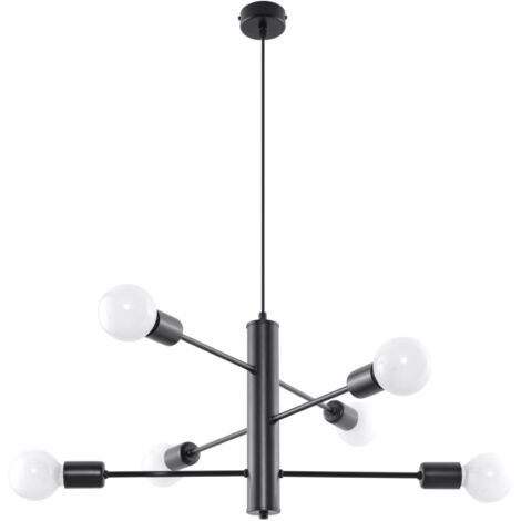 Lampadari Duomo nero 60x85x60cm Sollux