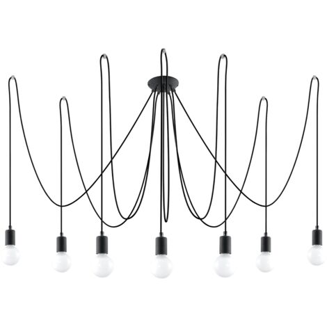Lampadari Edison nero 300x150x300cm Sollux