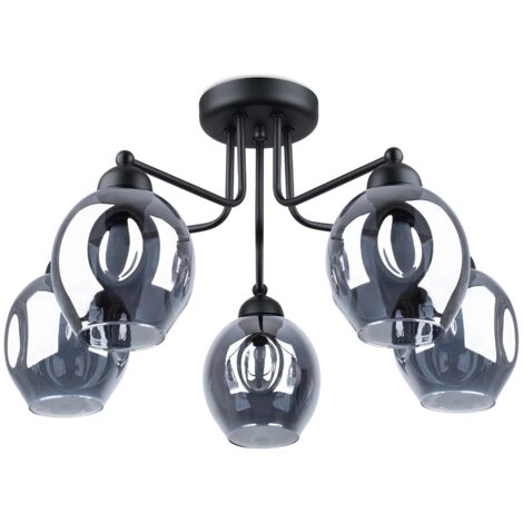 Lampadari Fillan nero 59x36x59cm Sollux