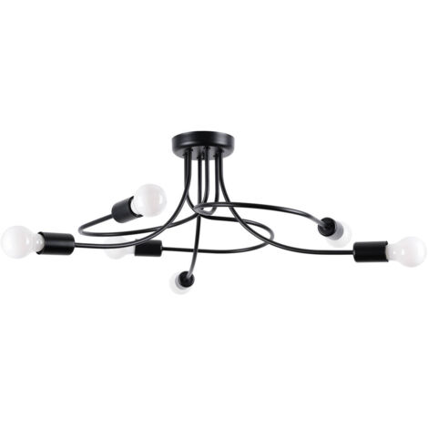 Lampadari Levar nero 69x29x66cm Sollux