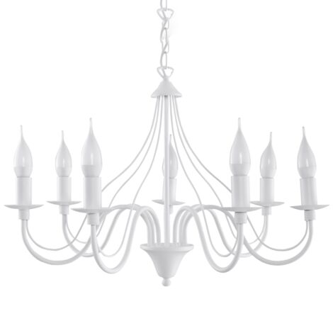 Lampadari Minerwa bianco 60x80x60cm Sollux