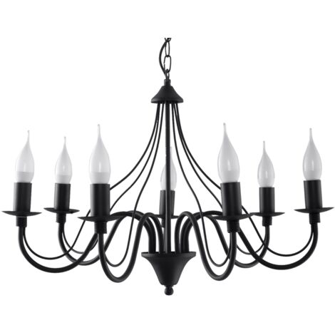 Lampadari Minerwa nero 60x80x60cm Sollux