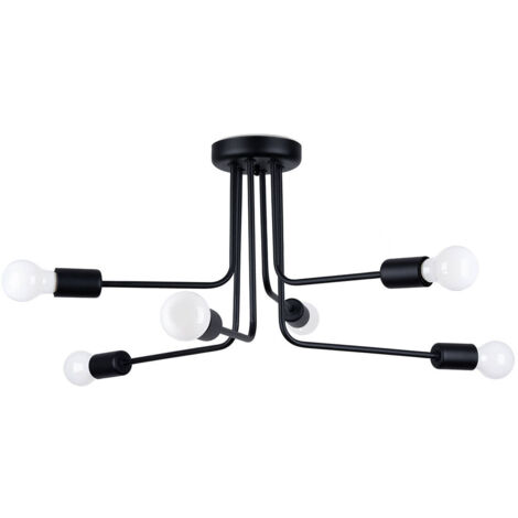 Lampadari Norah nero 68x33x68cm Sollux