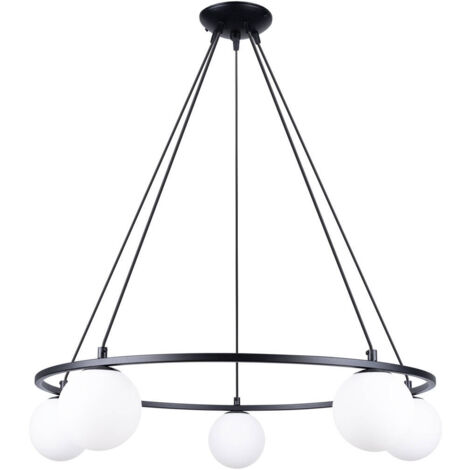 Lampadari Yoli nero 80x98x80cm Sollux