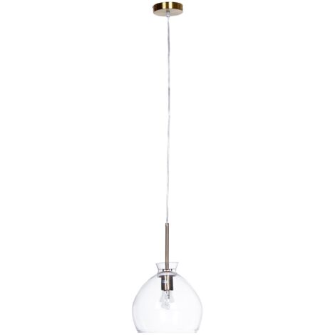 Lampadario "1 Luce Sparkle"  acciaio e vetro -Svas 24x160