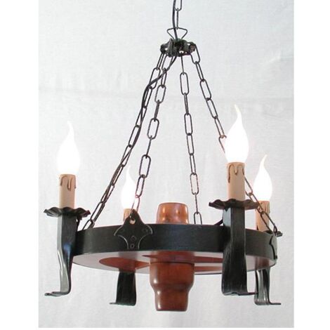 LAMPADARIO 1 LUCE WOOD A MURO LAMPADE LAMPIONE APPLIQUE PLAFONIERA DIAMETRO CM45