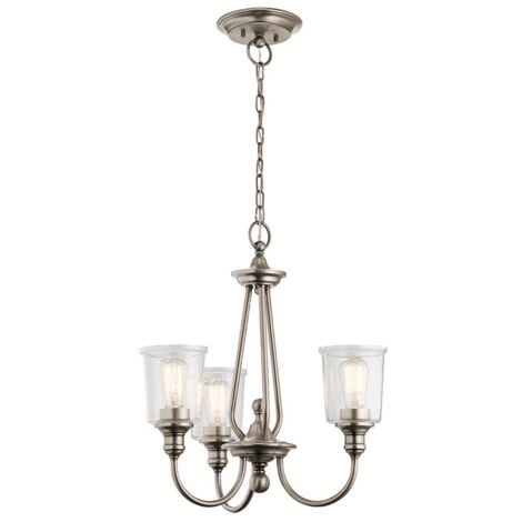 Lampadario a 3 luci Elstead Waverly, peltro classico, attacco E27