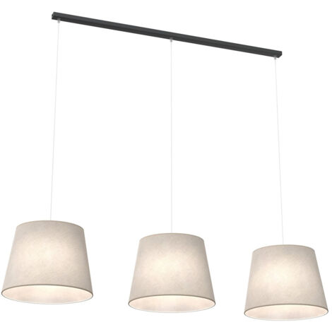 Lampadario A 4 Luci Osiride Con Paralumi In Tessuto Beige