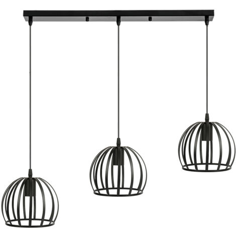 Lampadario a forma di anguria Stile industriale retrò Set di 3 Creativo 19,5 × 16 cm