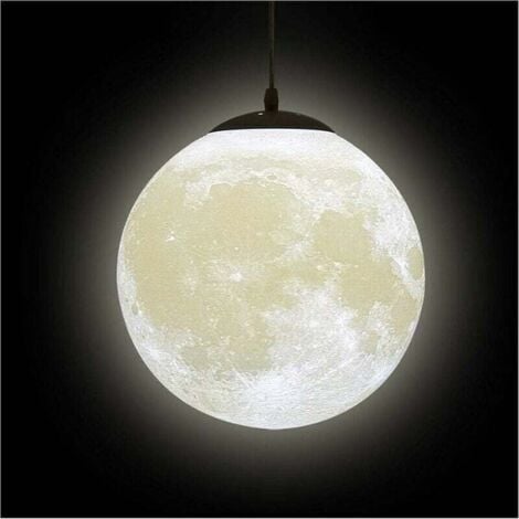 XVX Lampadario a forma di luna 3D, lampadario a forma di luna, lampadario a forma di pianeta, lampada a sospensione, lampada a forma di luna, ristorante, bar, casa, cameretta dei bambini, lampadario a LED