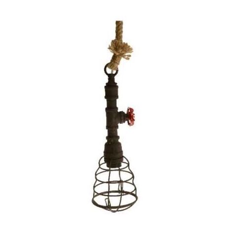 Lampadario a forma di pompa idraulica nero antracite 897163